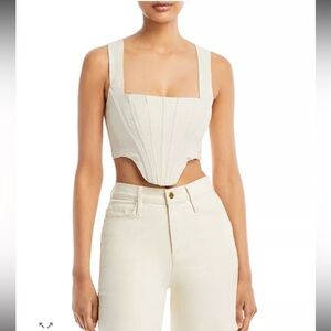 STAUD Alice Cropped Corset Top